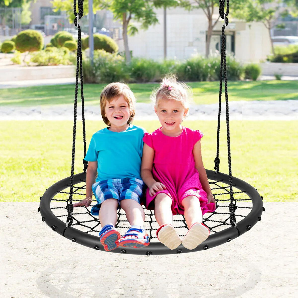 100cm Round Spider Web Tree Swing Set