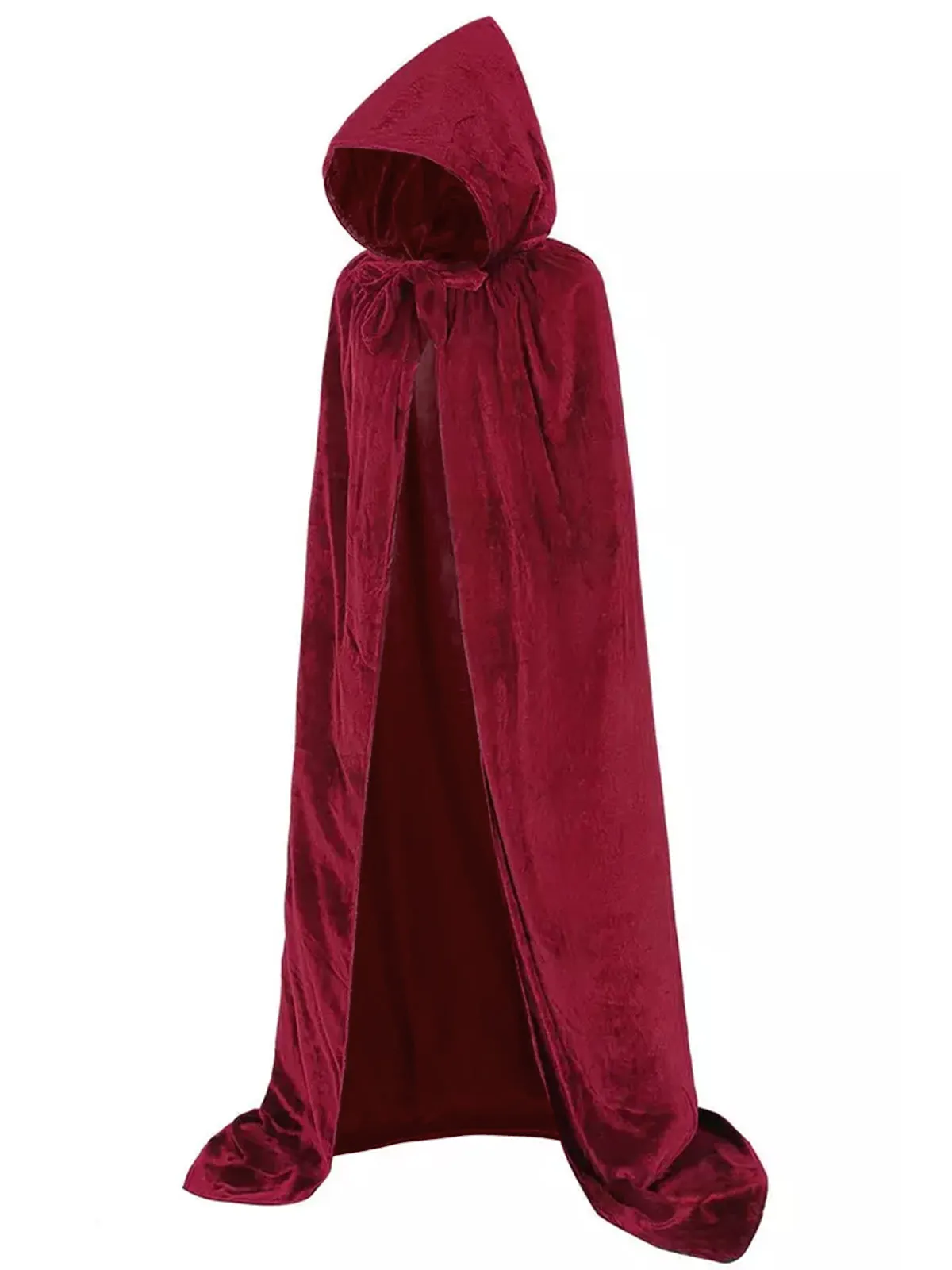 1950s Christmas Solid Long Hooded Cape