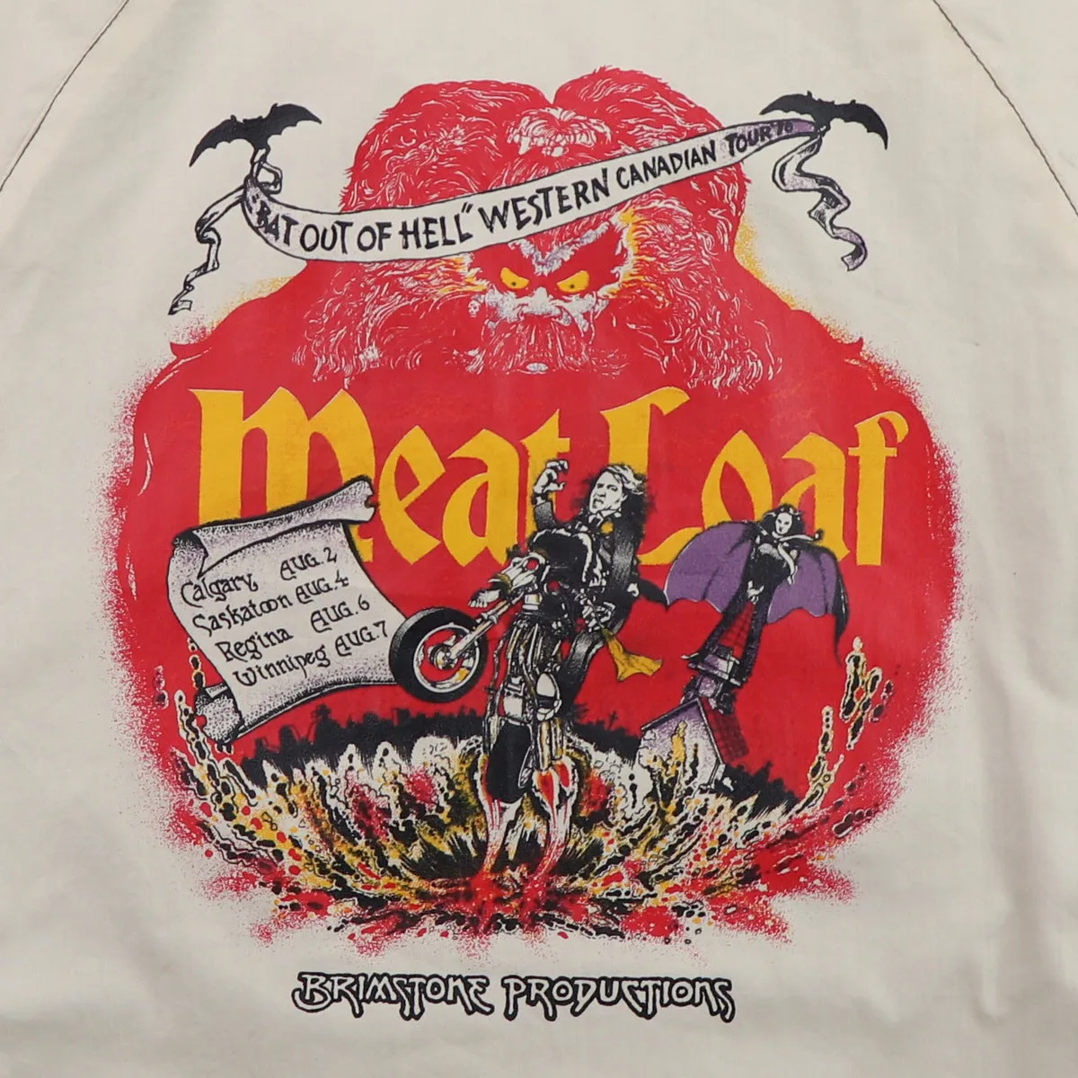 1978 Meat Loaf Bat Out Of Hell Western Canadian Crew Tour Jacket