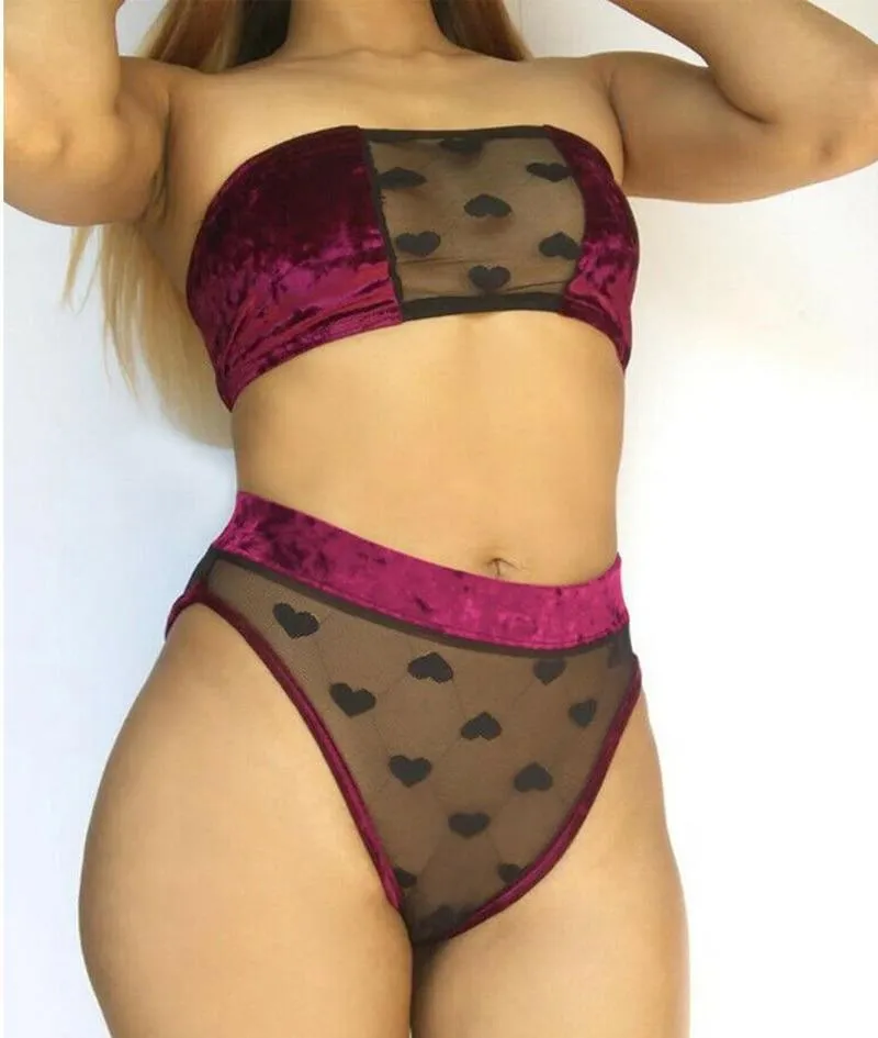 2PCS Lace Babydoll Underwear for women