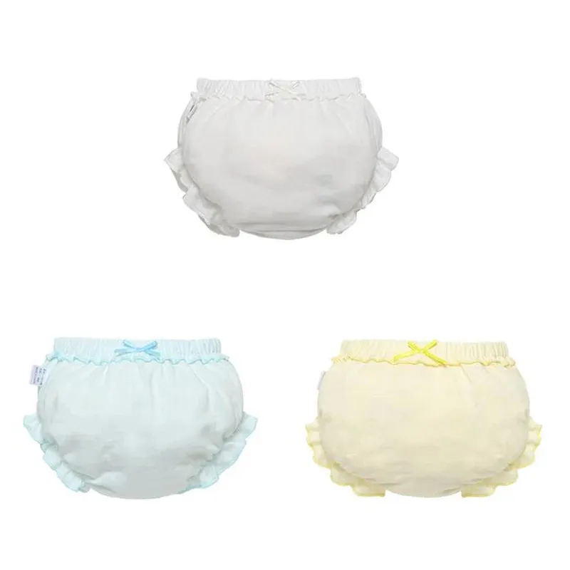 3 Piece/Lot Baby 100%Cotton Panties Kids Girl Infant Newborn Fashion Solid Bow Striped Dots Underpants For Children Soft Briefs