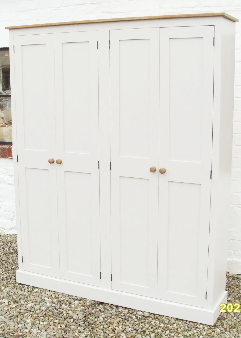 **4 Door Hall/Larder Storage Cupboard for kitchen items, toys etc with Shelves WITH or WITH-OUT Top Box Storage (35 cm deep) OPTION 3