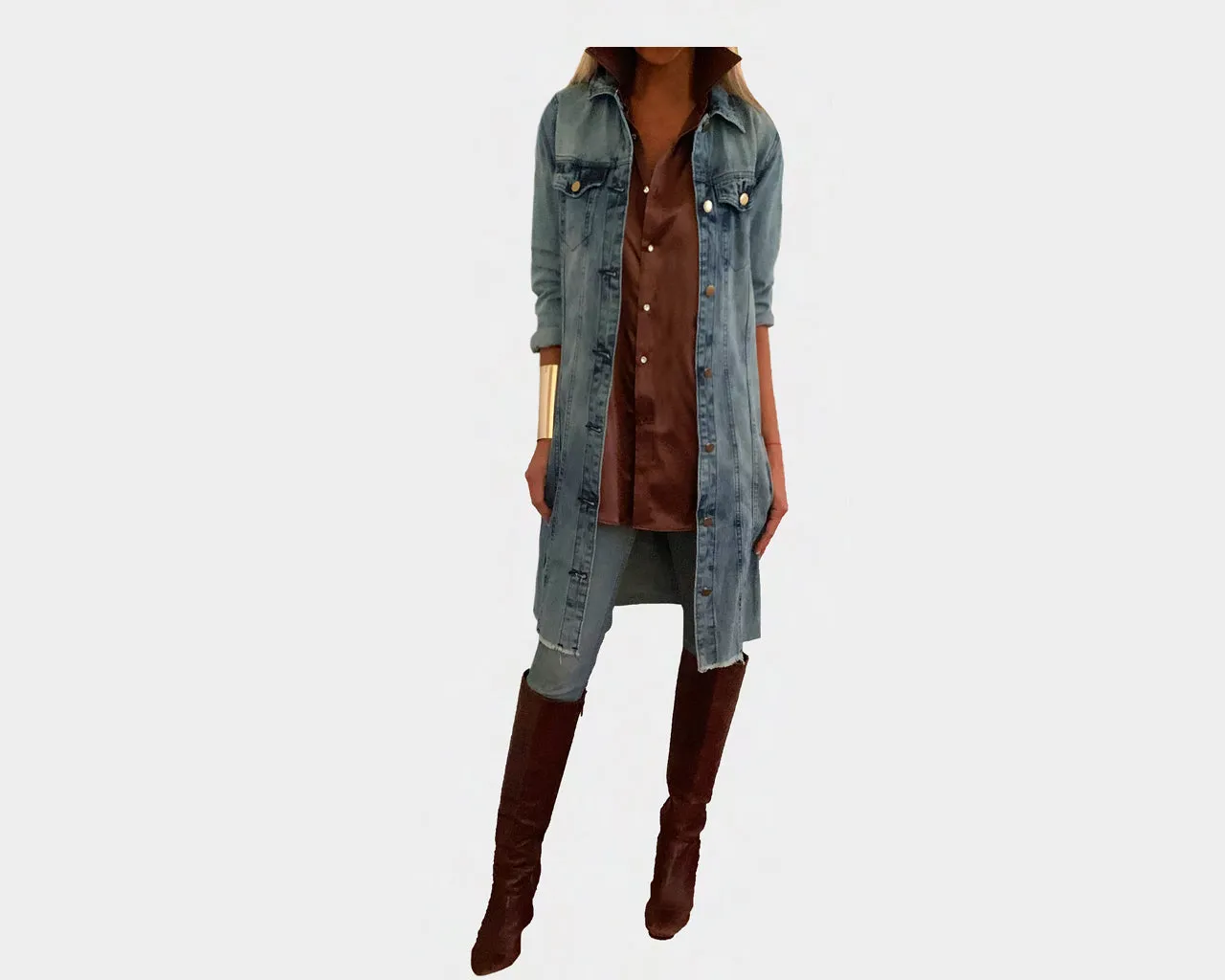 7 Denim Cape Long Jacket - The Bel Air