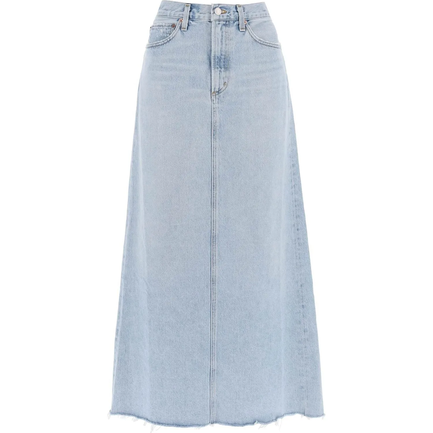 Agolde hilla maxi skirt in denim