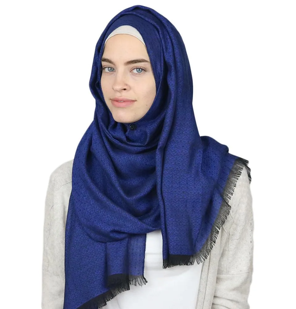 Aker Jacquard Hijab Shawl Royal Blue 1023BRL