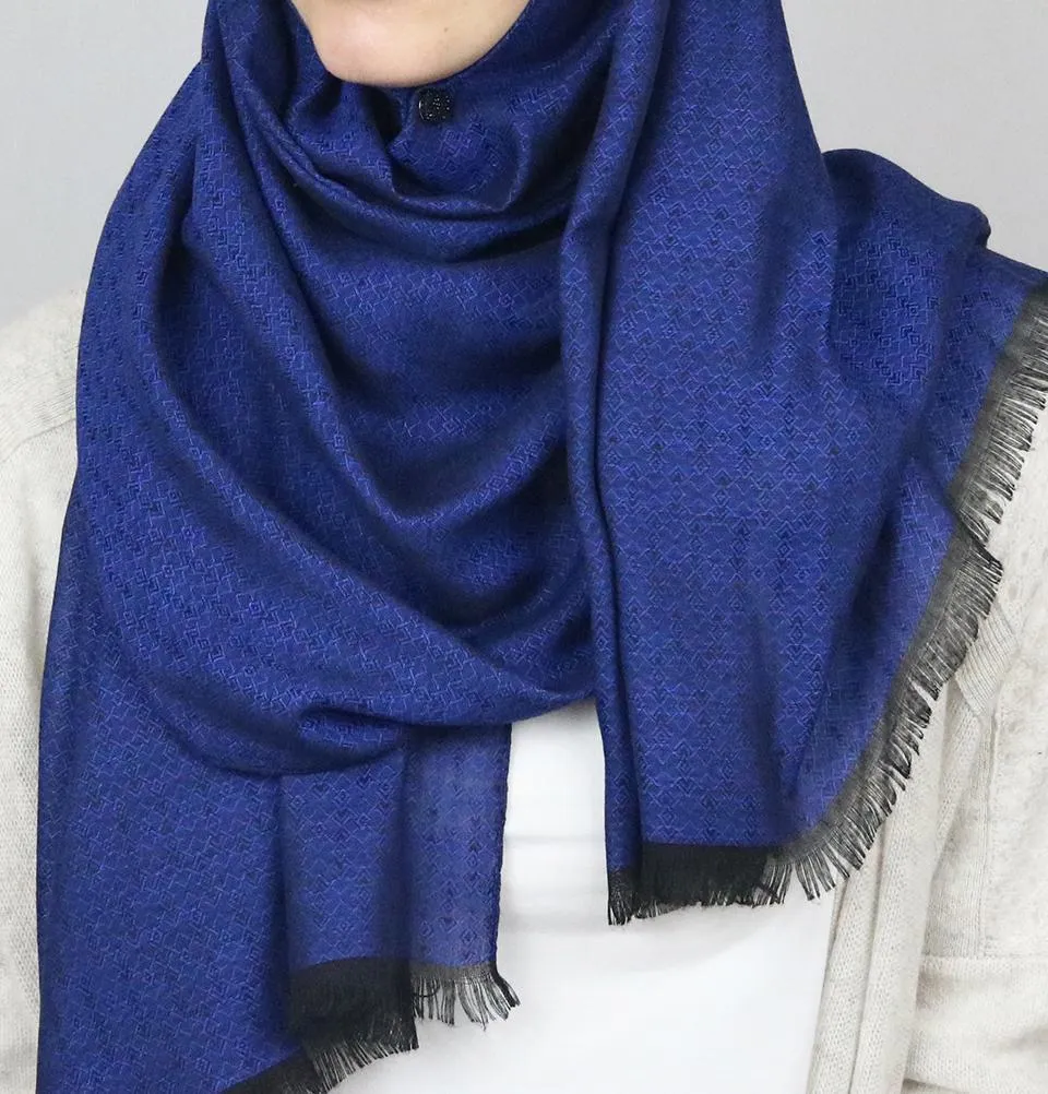 Aker Jacquard Hijab Shawl Royal Blue 1023BRL