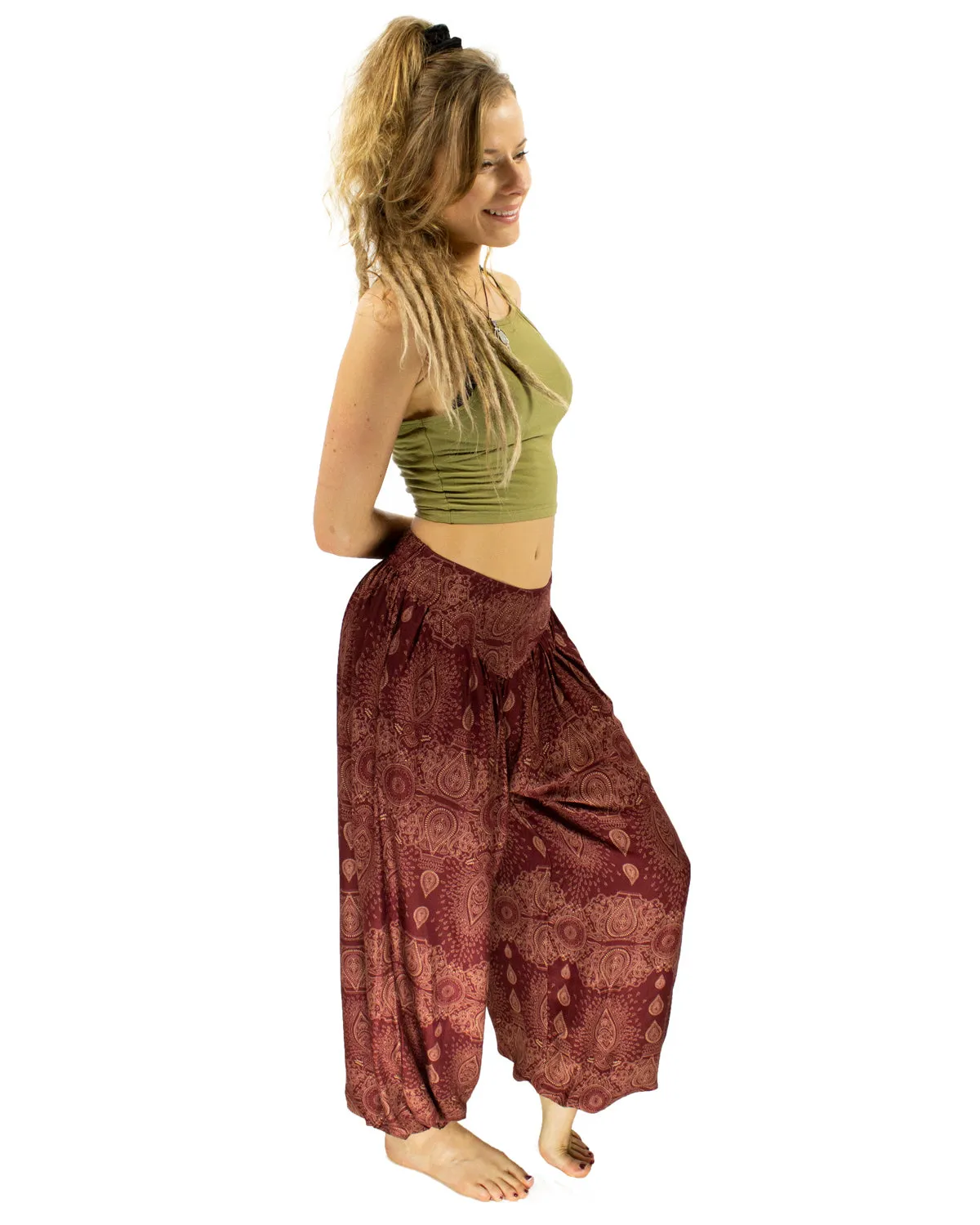 ALADDIN HAREM PANTS DARK RED