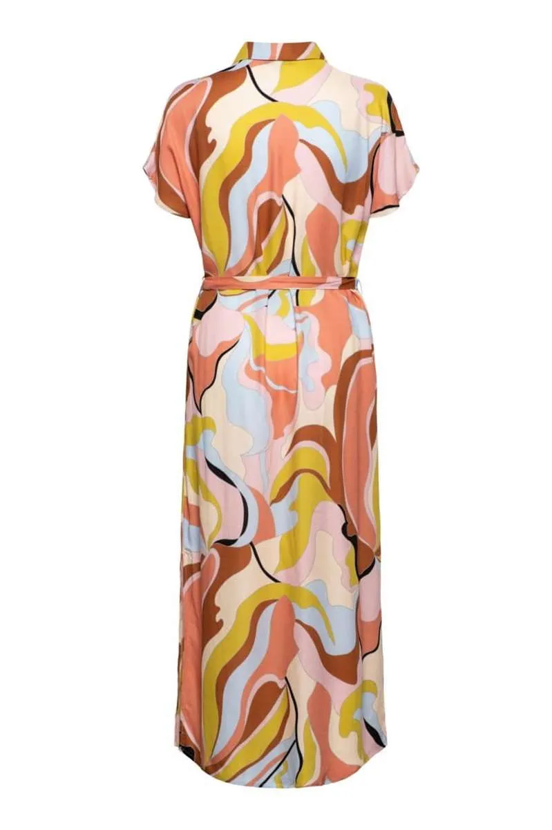 Alba Amalfi Full Maxi Dress in Terra (Multi) DR213 by &Co Woman  - OUTLET SALE