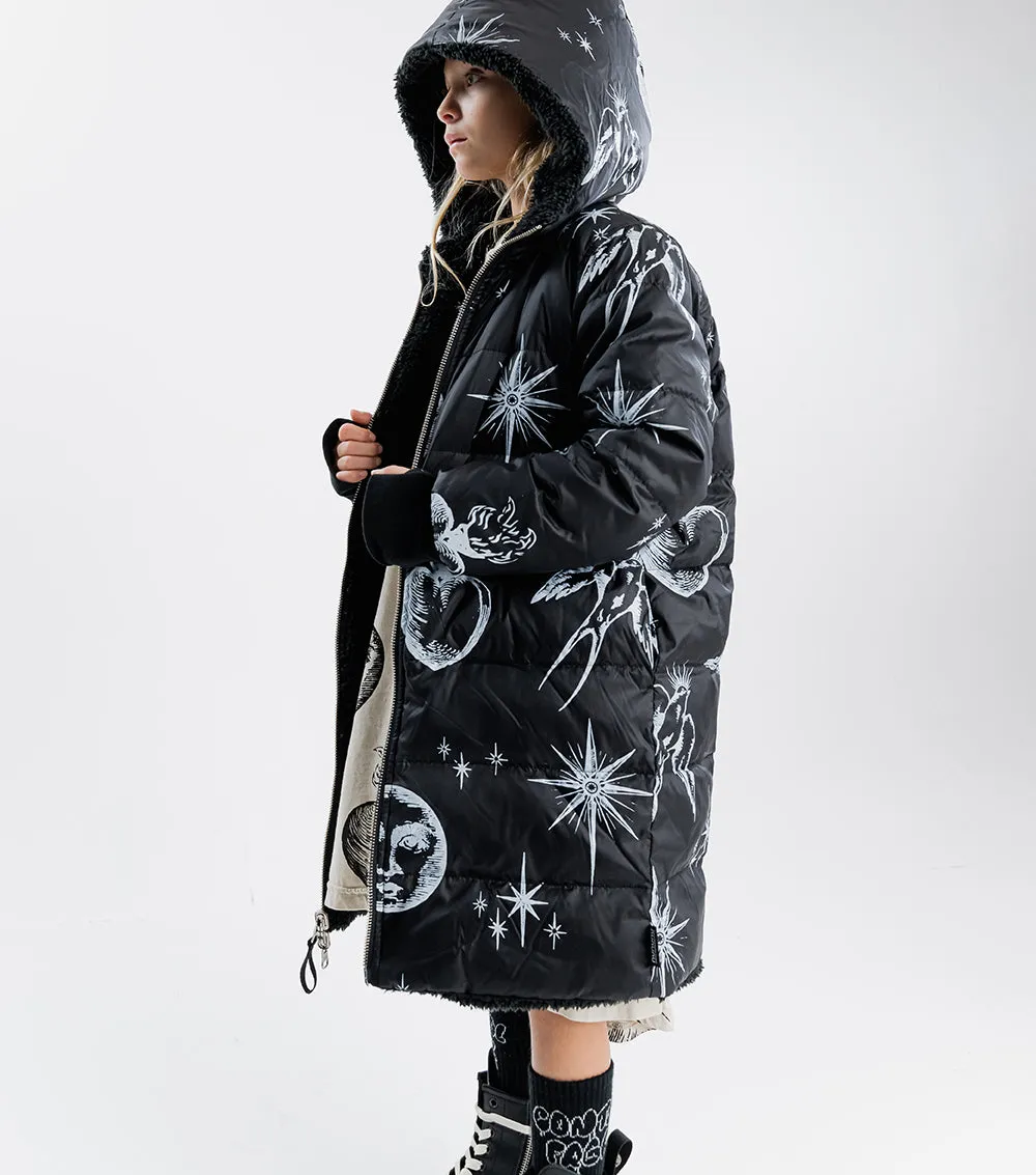 all inked reversible down coat