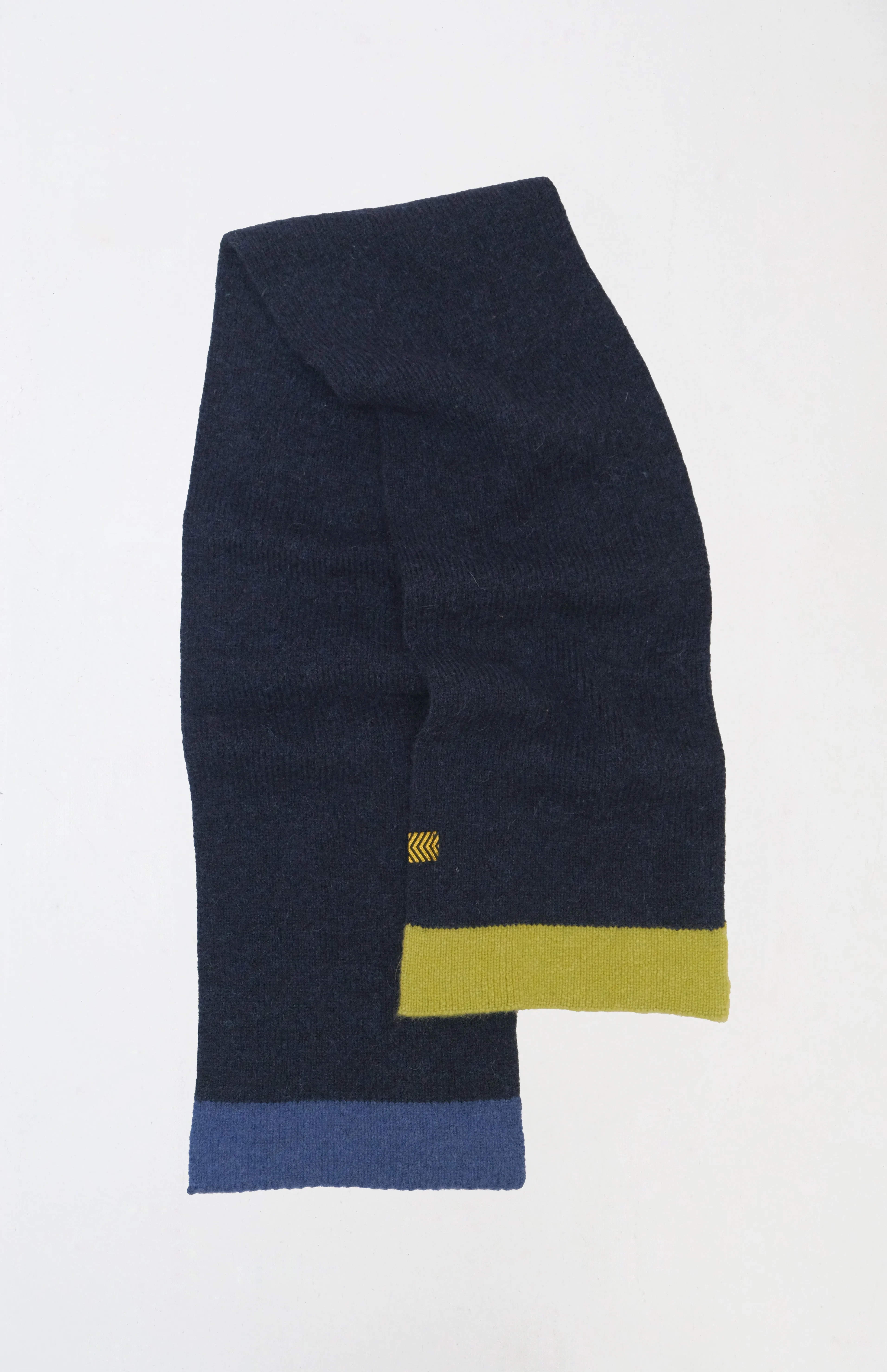 Alpaca Wool Scarf "Trio Colore" - Blue