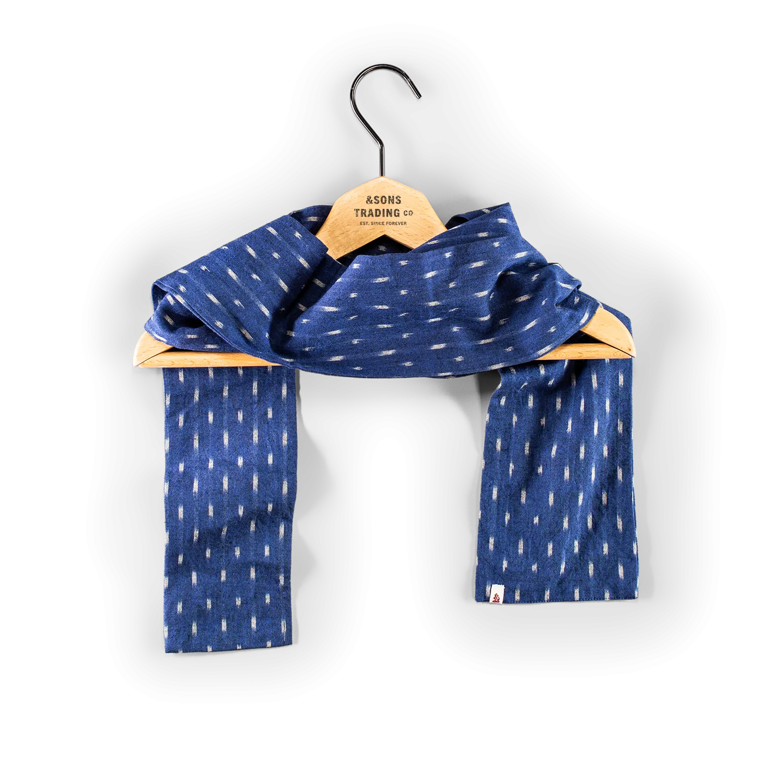 &SONS Blue Star Dot Scarf