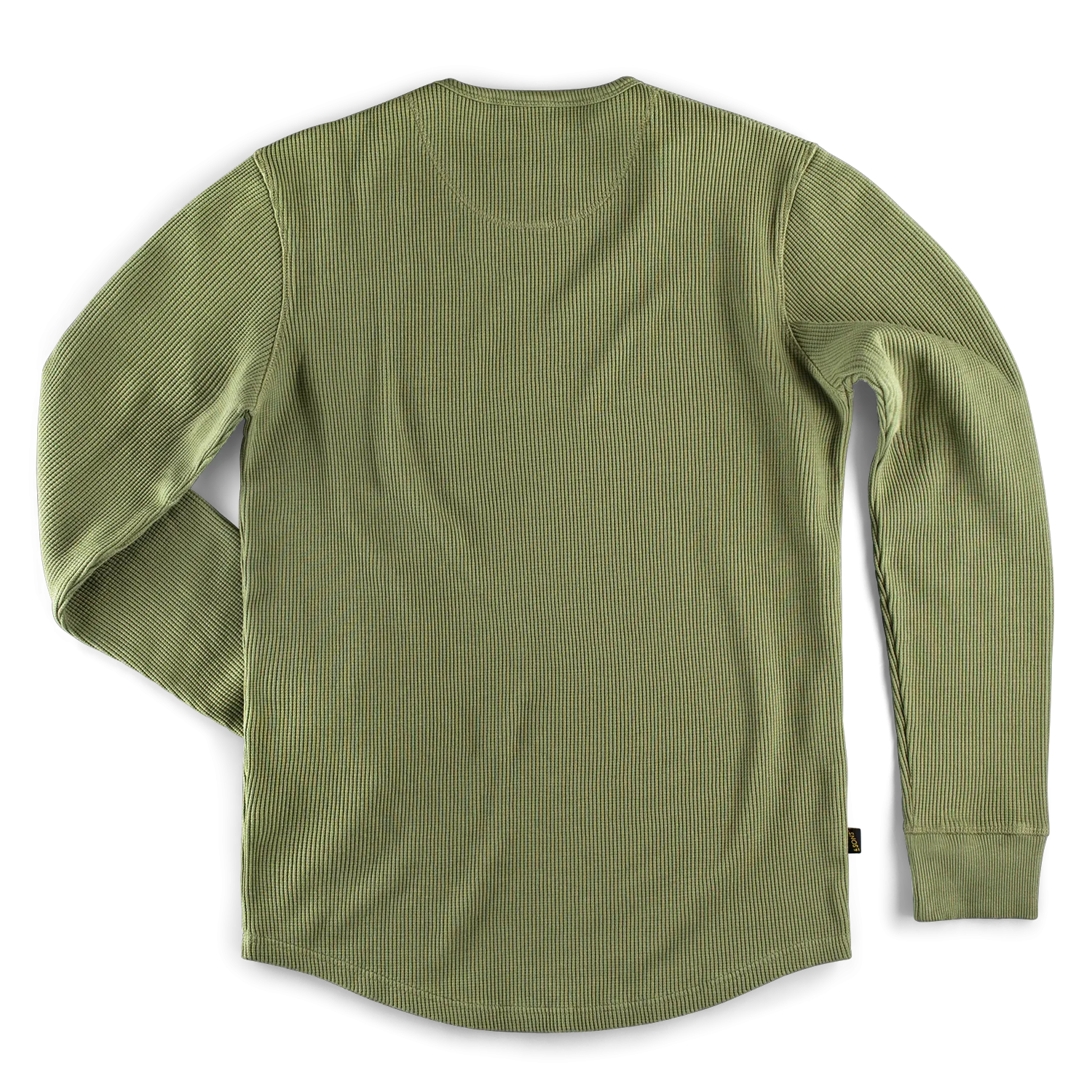 &SONS Glen Pocket Waffle Crew Surplus Green