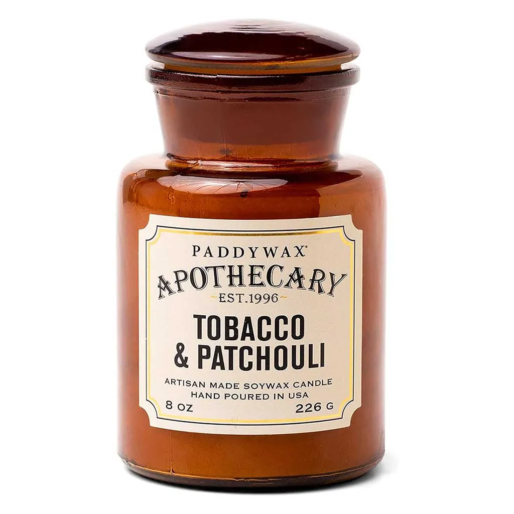 Apothecary Glass Candle | Tobacco & Patchouli