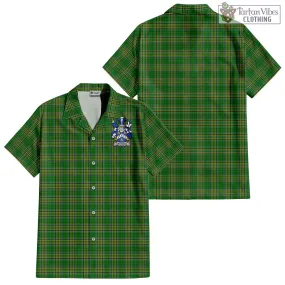 Archdall Irish Clan Tartan Short Sleeve Button Up with Coat of Arms