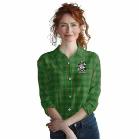 Archdekin Irish Clan Tartan Women's Casual Shirt with Coat of Arms