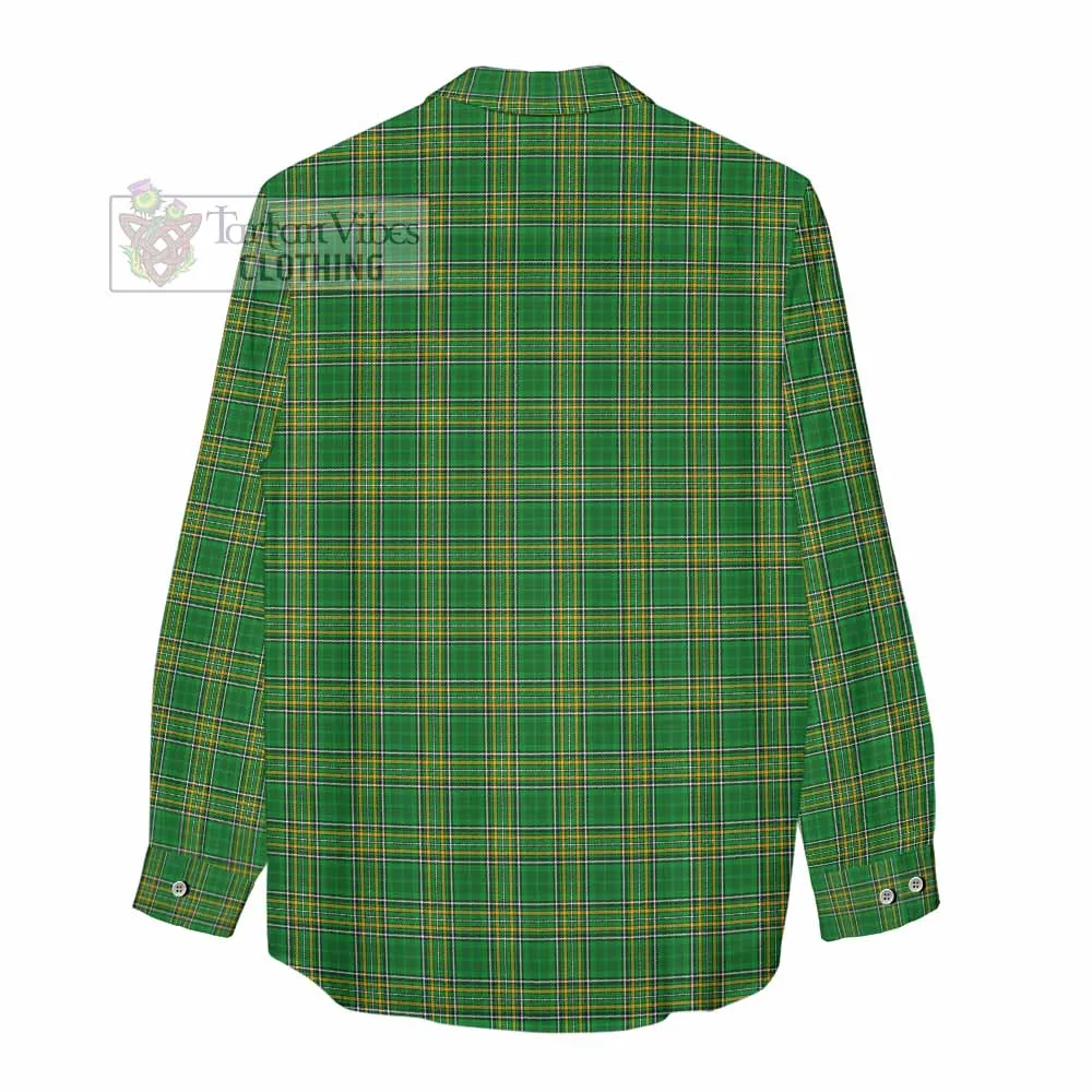 Archdekin Irish Clan Tartan Women's Casual Shirt with Coat of Arms