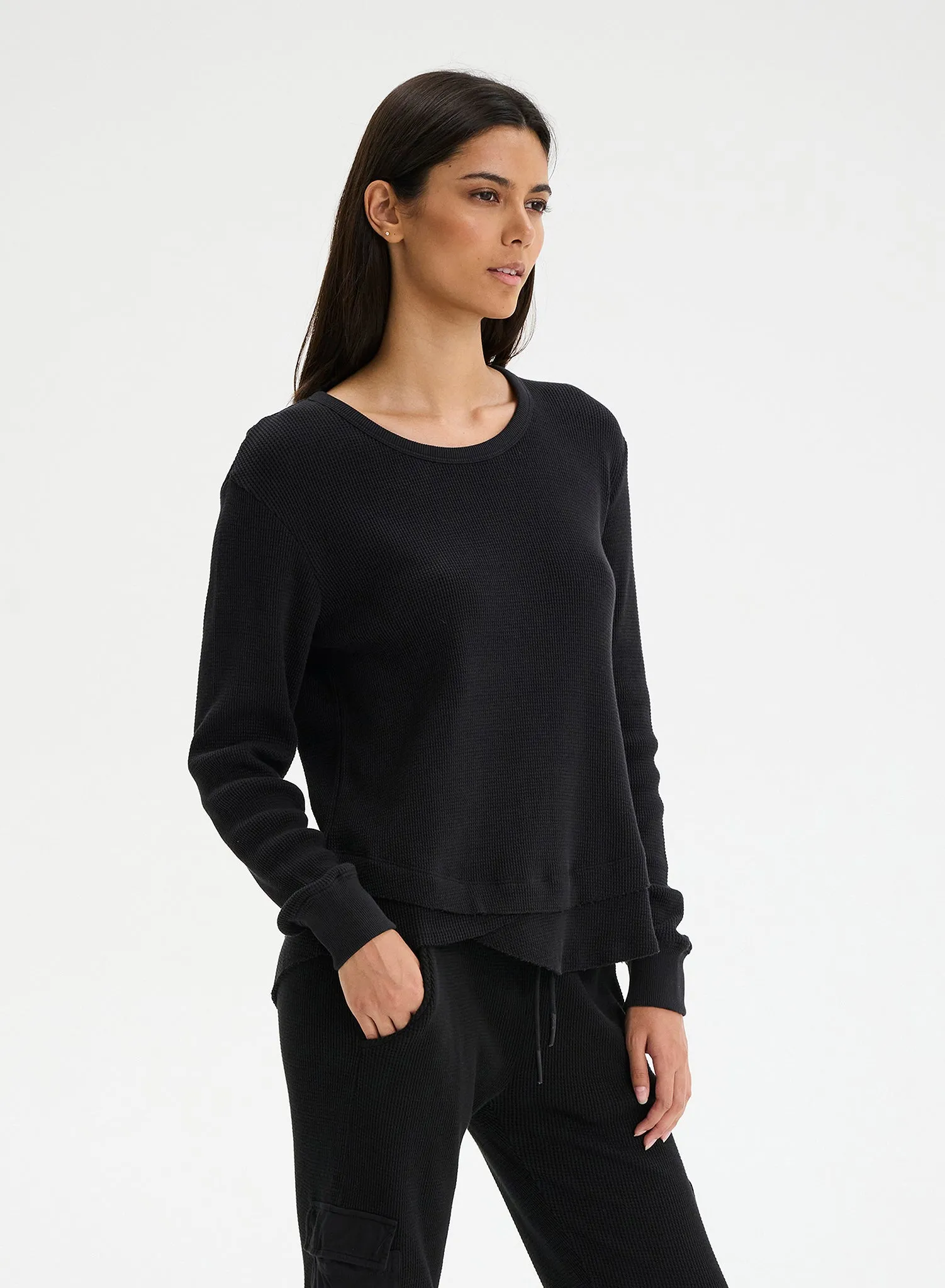 AVA SWEATSHIRT - Mock Layer Sweatshirt