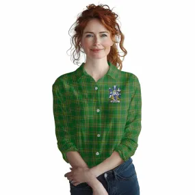 Bagnall Irish Clan Tartan Women's Casual Shirt with Coat of Arms