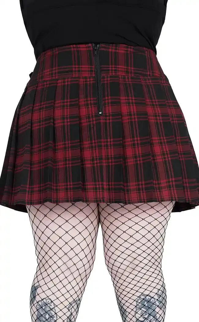 Bat Girl Skirt | Tartan [Plus Size]