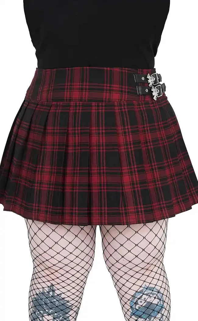 Bat Girl Skirt | Tartan [Plus Size]