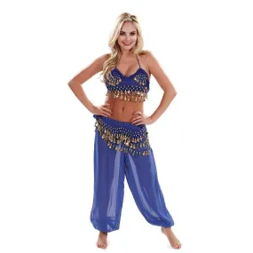 Belly Dance Harem Pants & Halter Top Costume Set | THE HAREM DANCER