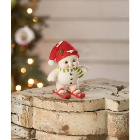 Bethany Lowe Skiing Snowman Figurine