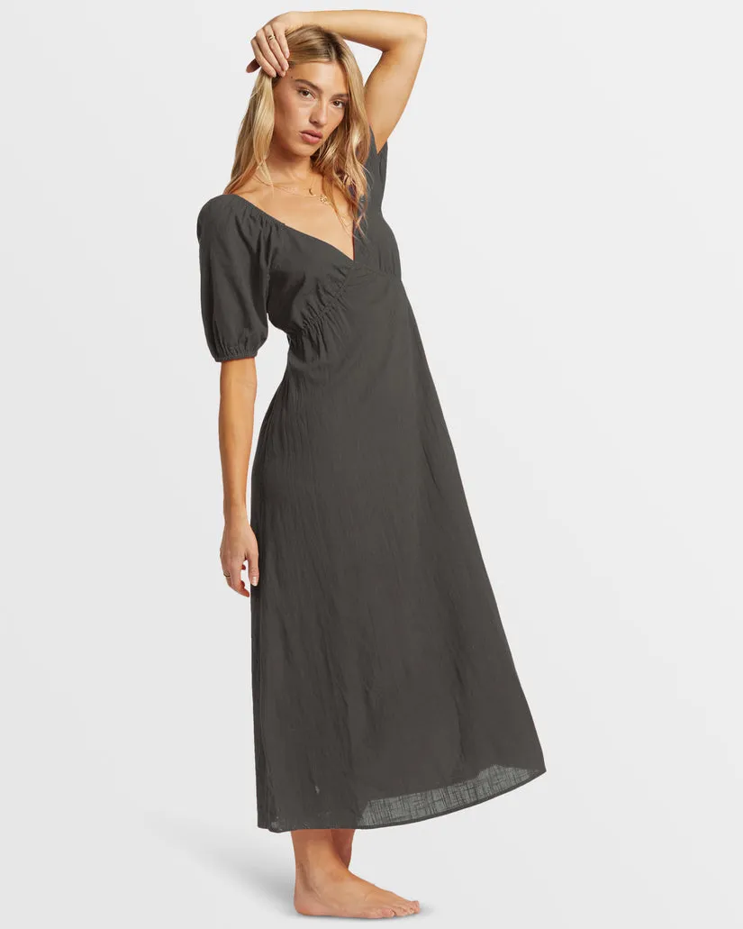 BILLABONG Love Fade Puff Sleeve Midi Dress - More Colors Available