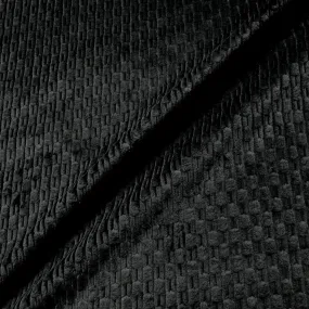 Black Jacquard Vintage Washed Cotton Corduroy