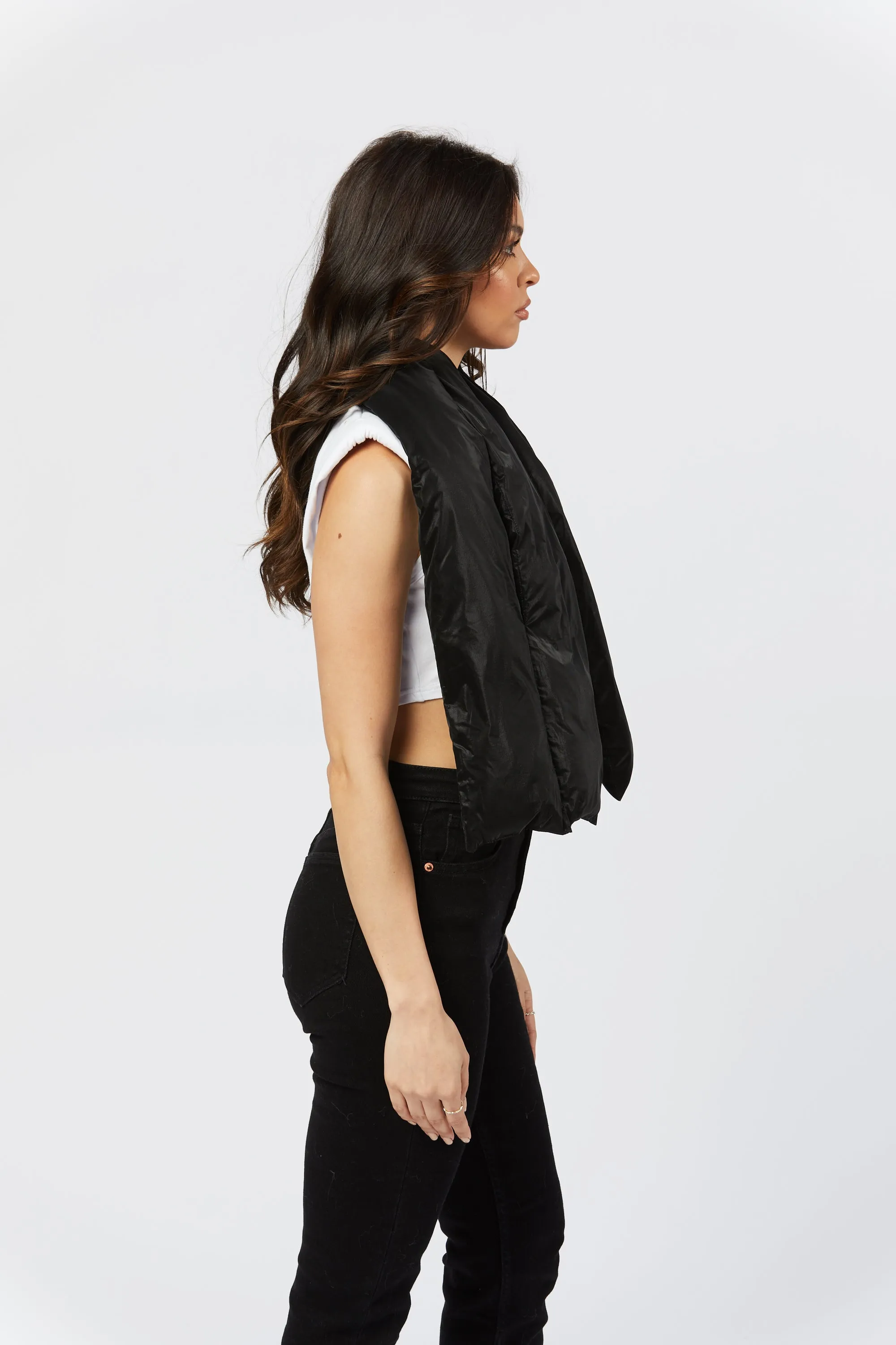 Black Puffer Scarf