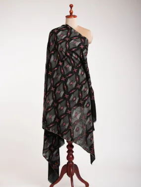 Black Sozni Embroidered Kashmiri Pashmina Shawl