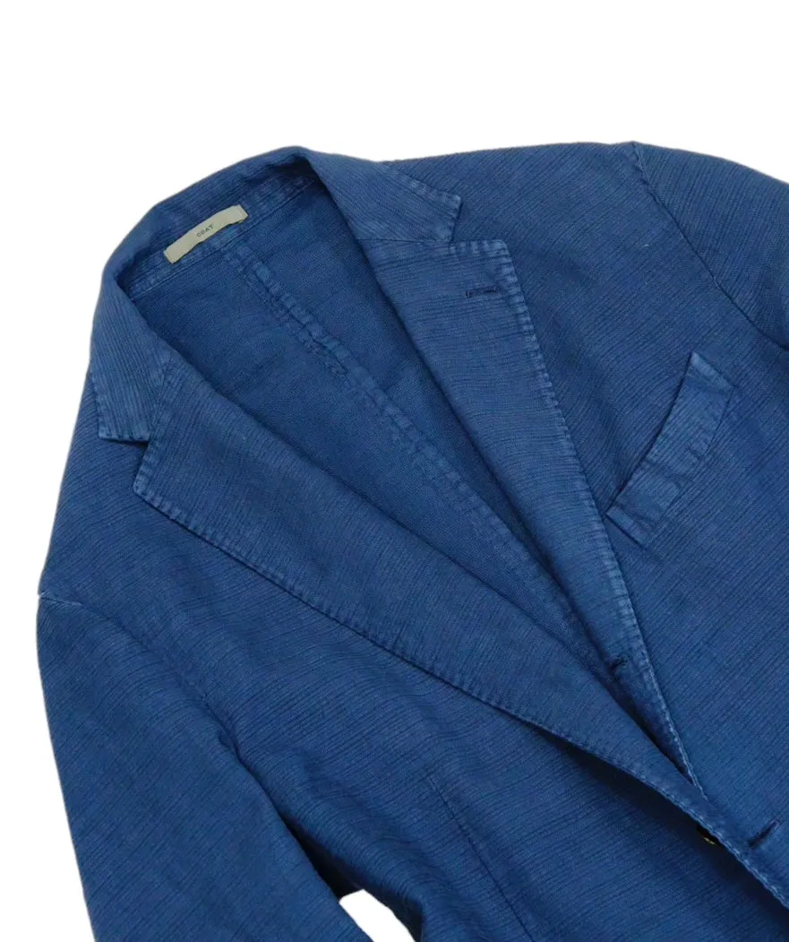 Boglioli - Pale Dark Blue Cotton/Linen Sports Jacket 50 Reg