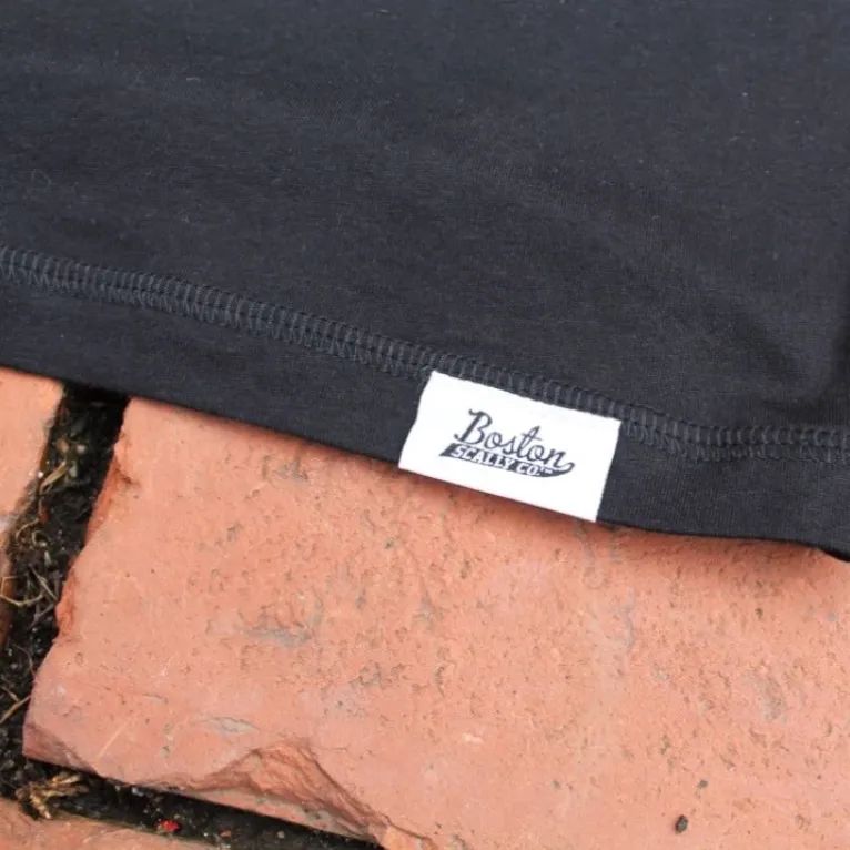 Boston Scally The Worker Henley - Black