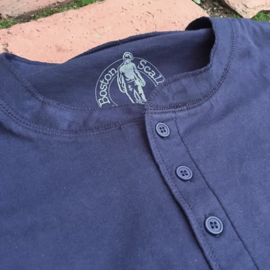 Boston Scally The Worker Henley - Blue