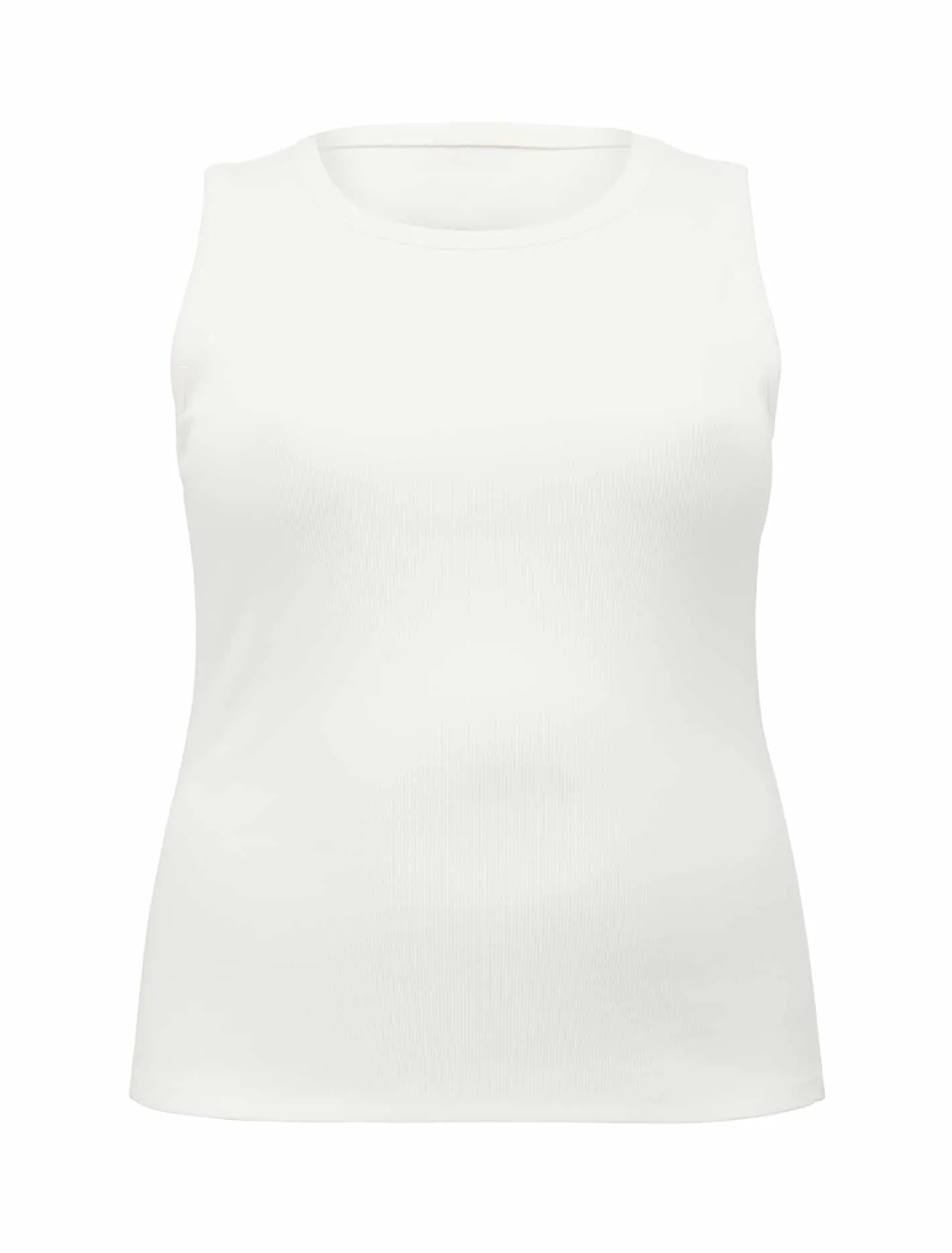 Carmen Curve Ribbed Racer Tank