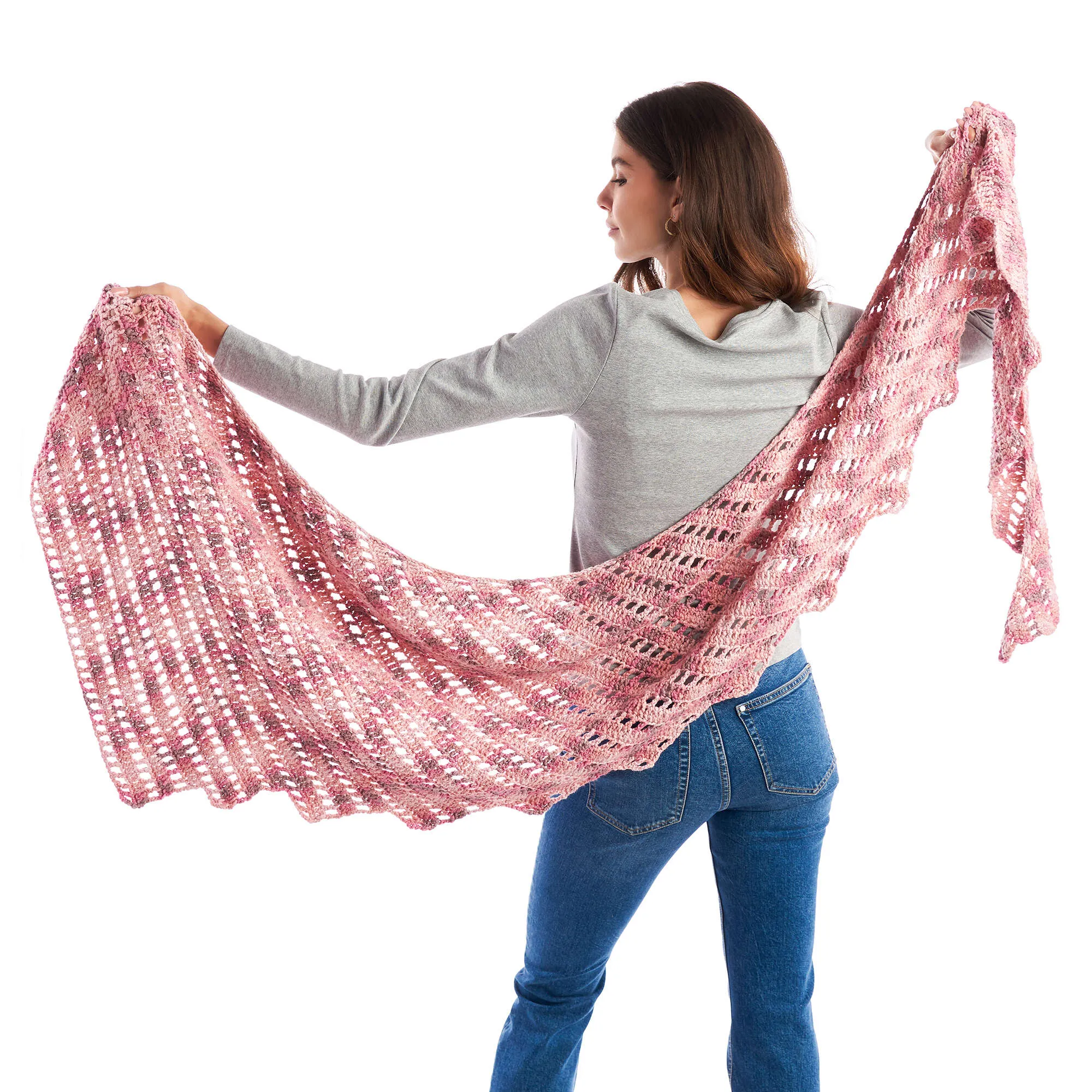 Caron Crochet Stair Step Shawl