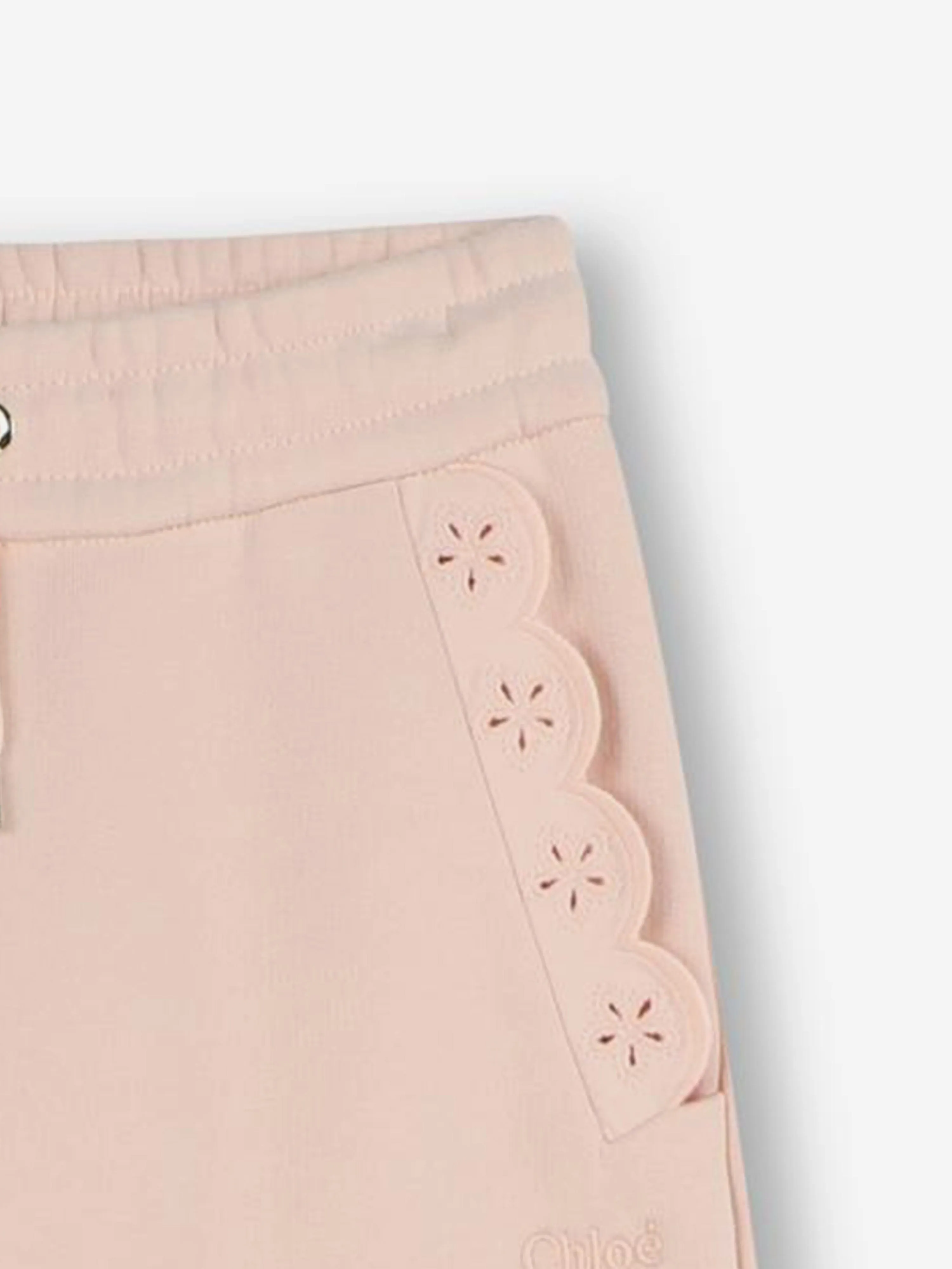 Chloé Girls Fleece Trousers in Pink