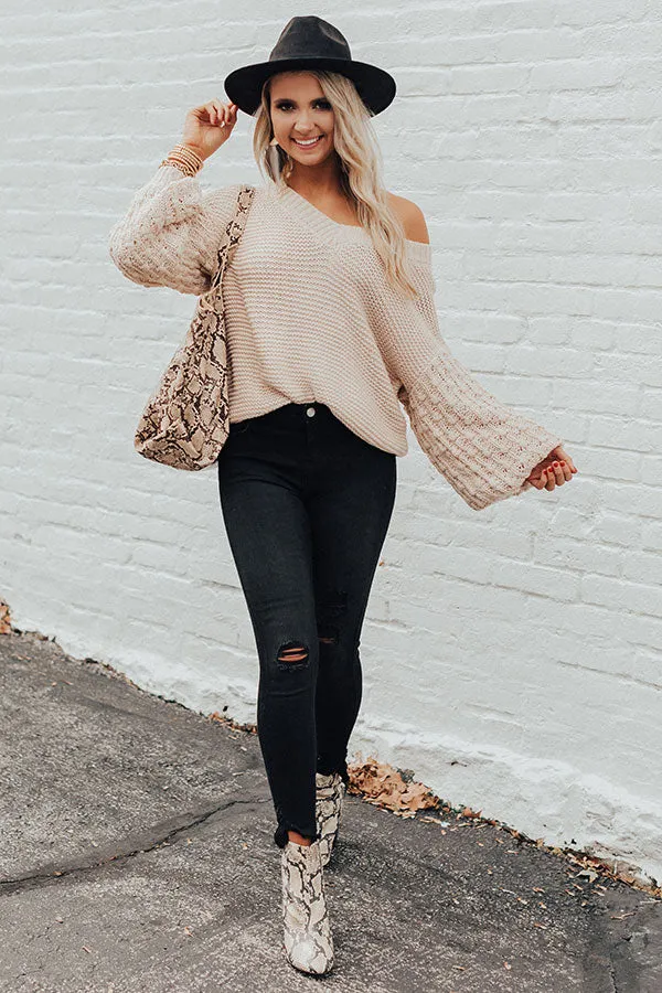 Colorado Winter Knit Sweater In Birch