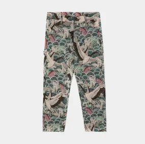 Cranes Jacquard Mens Pants (Blue/White)