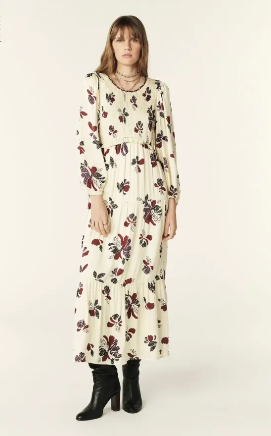 Daya Floral Cream Dress