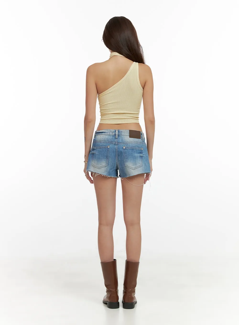 Denim Low Waist Shorts CL404