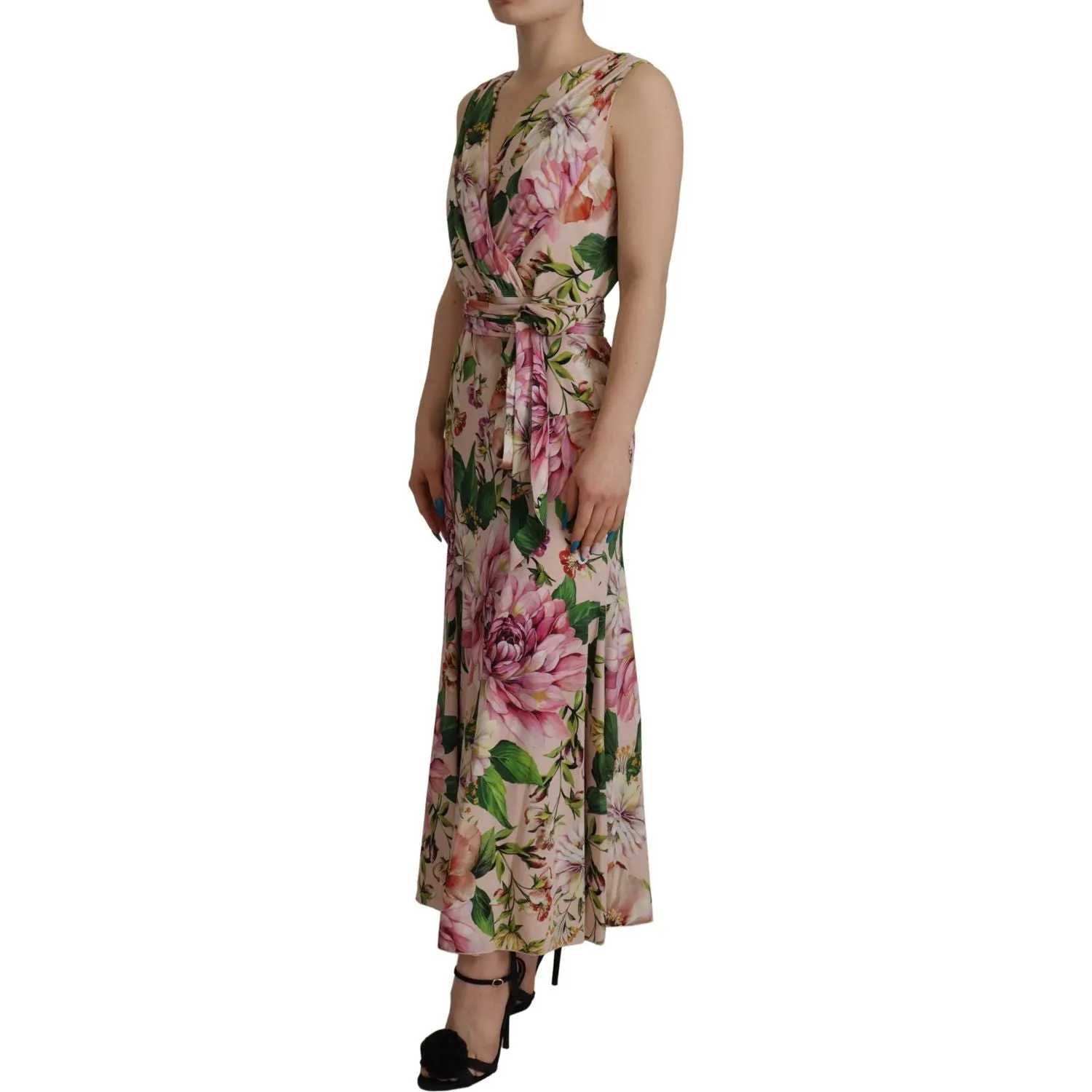 Dolce & Gabbana Elegant Floral Silk Wrap Dress