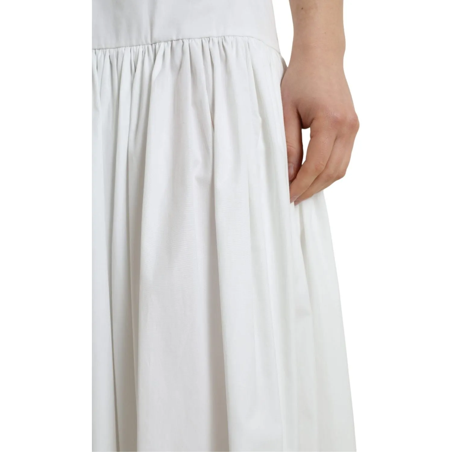 Dolce & Gabbana Elegant High Waist Cotton Maxi Skirt