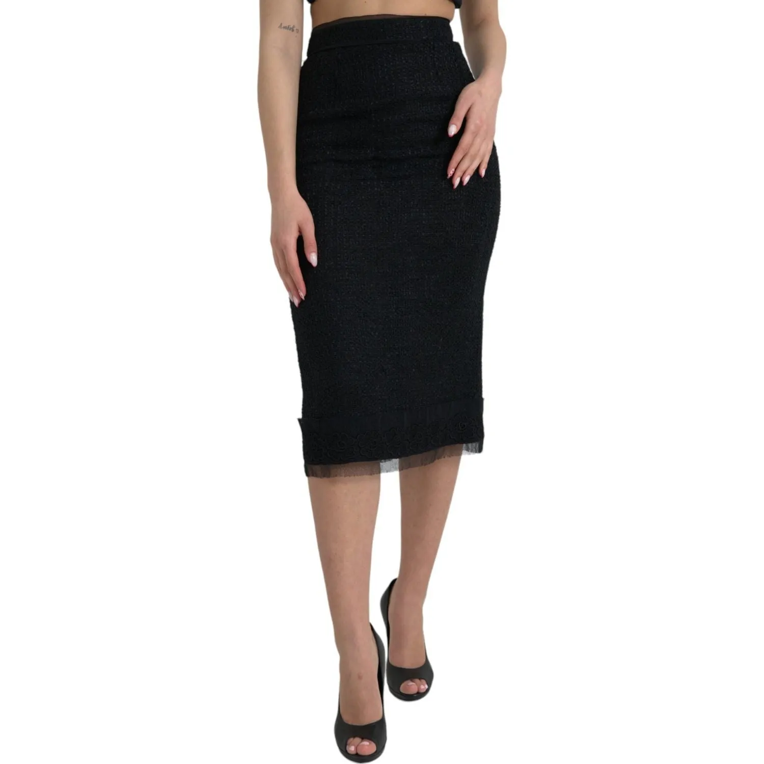 Dolce & Gabbana Elegant High Waist Midi Skirt