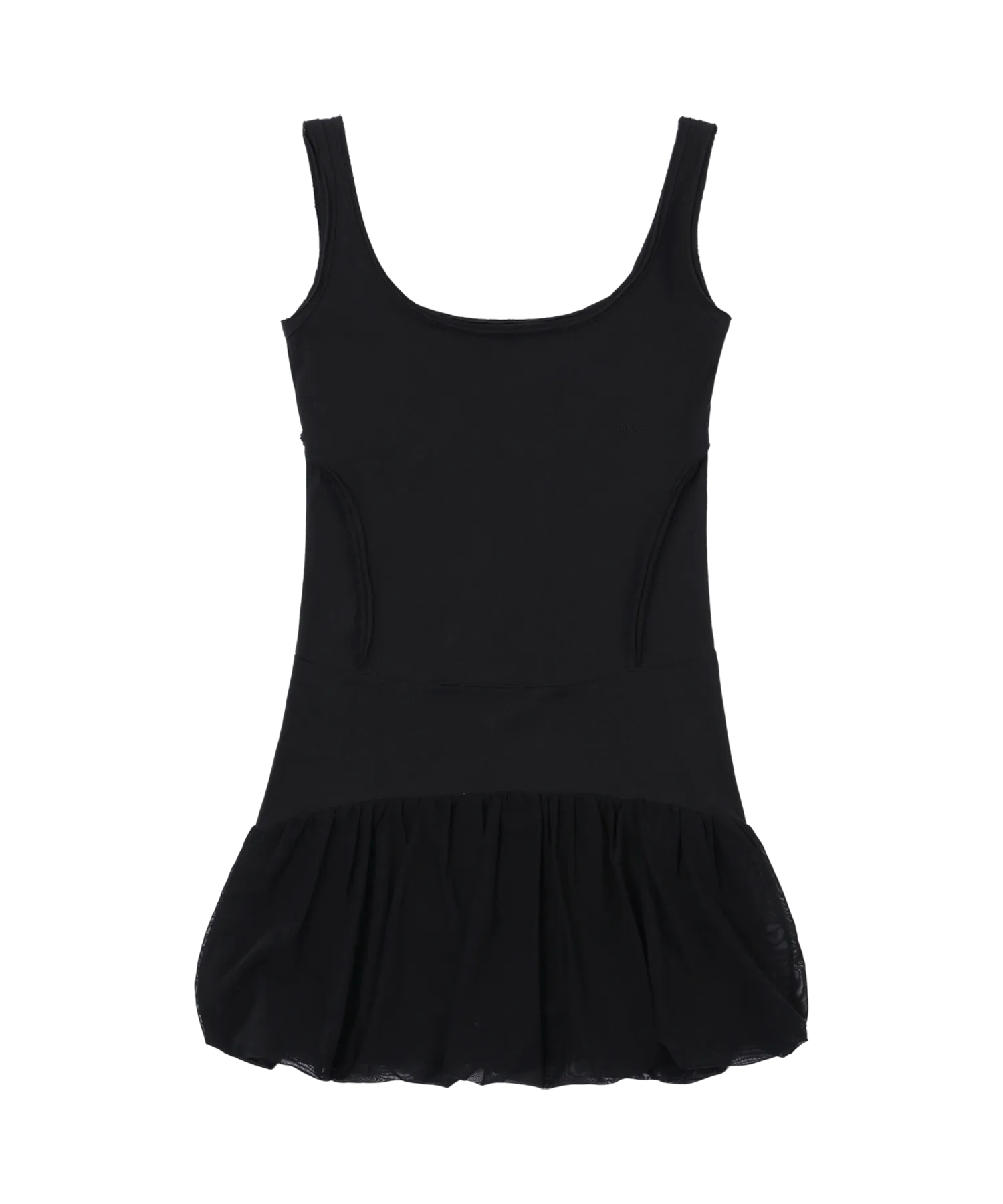 Double layered dress black