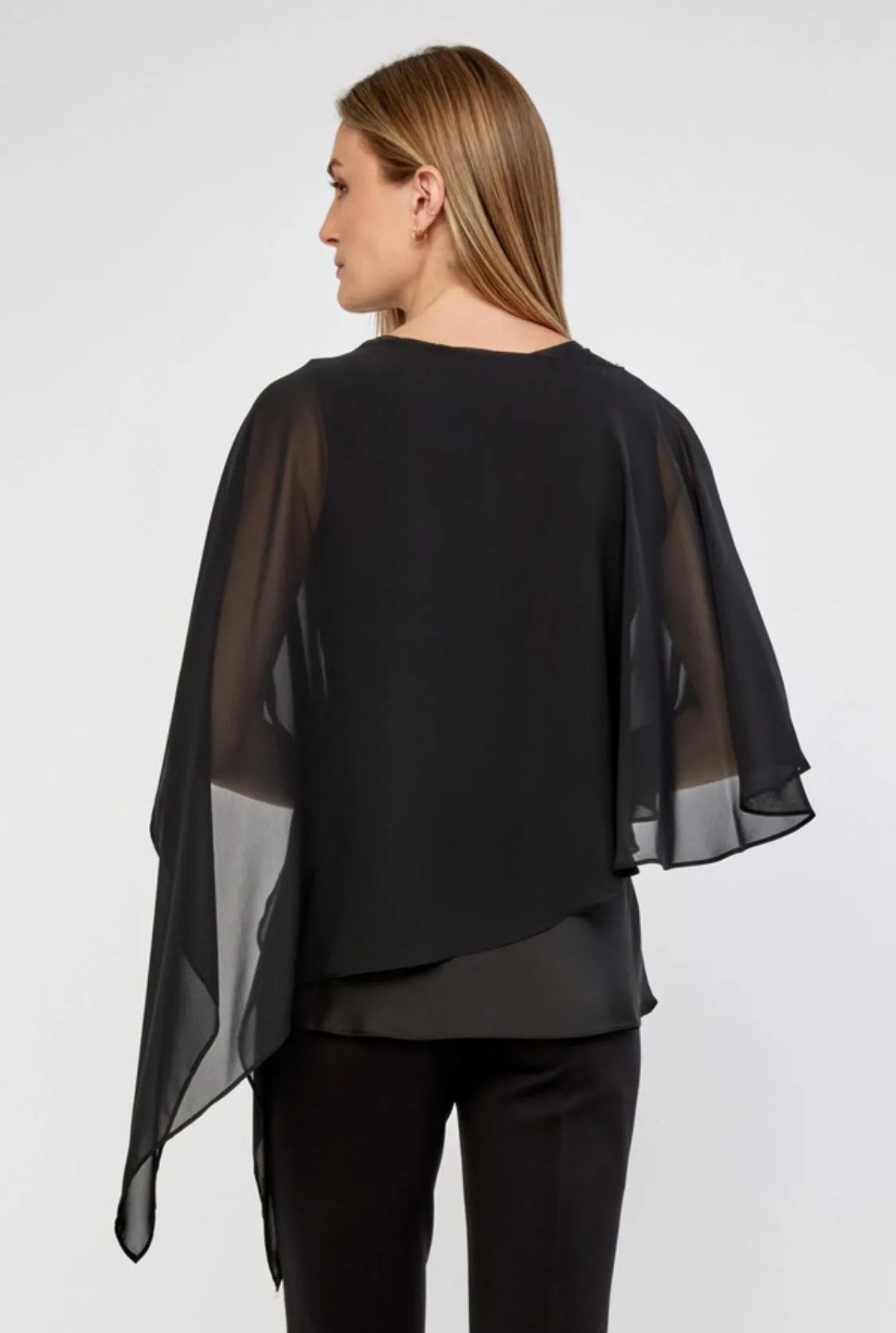 Draped Chiffon Top Style # 233769