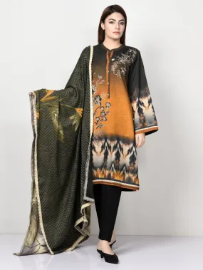 Embroidered Khaddar Suit