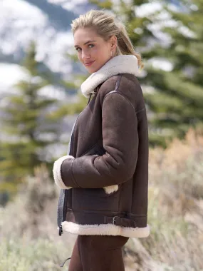 Emilie Shearling Moto Jacket