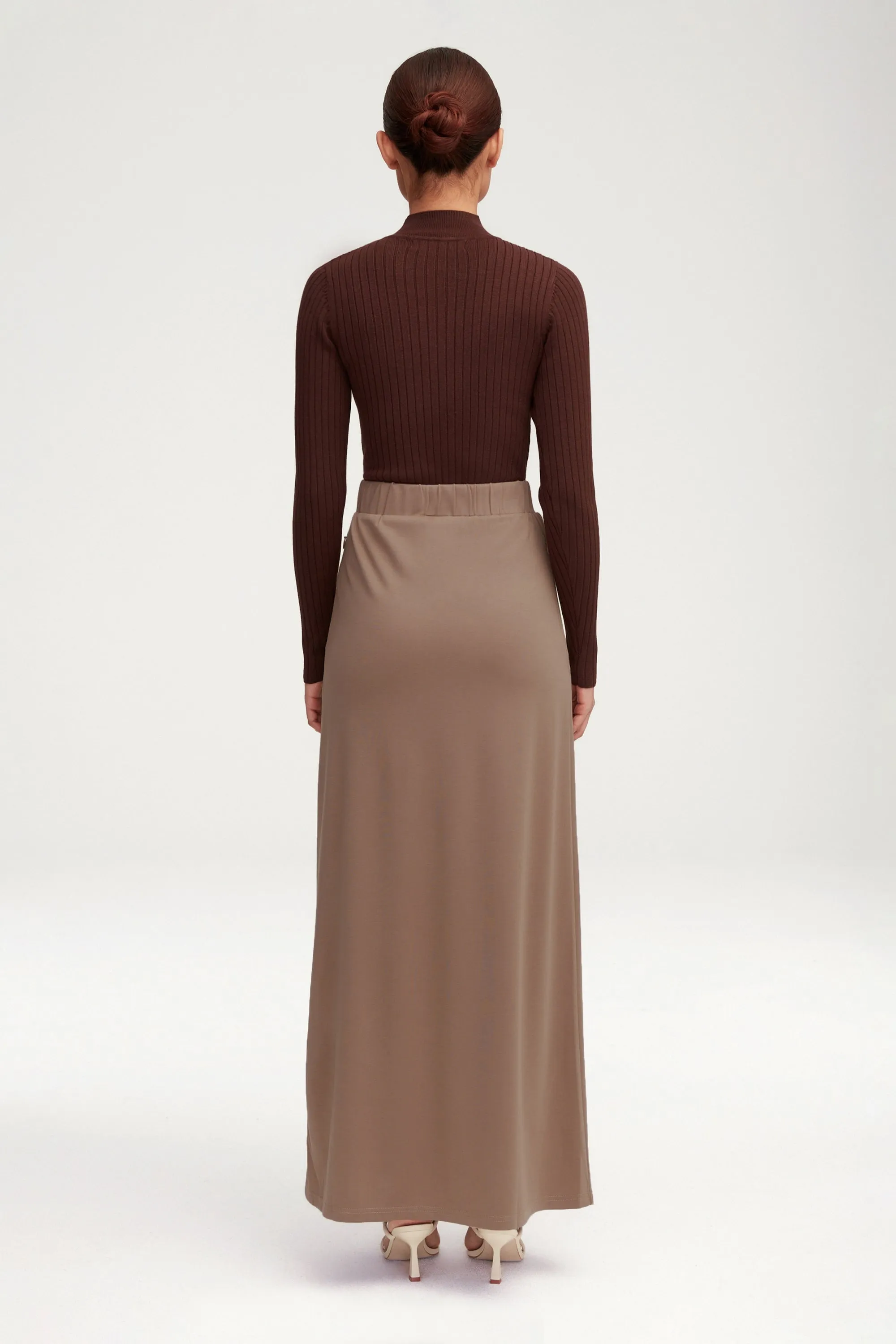 Essential Jersey Maxi Skirt - Taupe