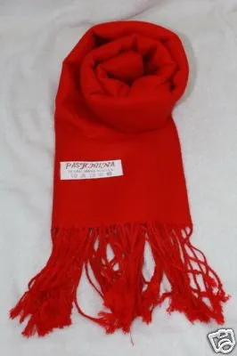 Fair Trade 70% Pashmina(Cashmere) 30% SILK Shawl Red