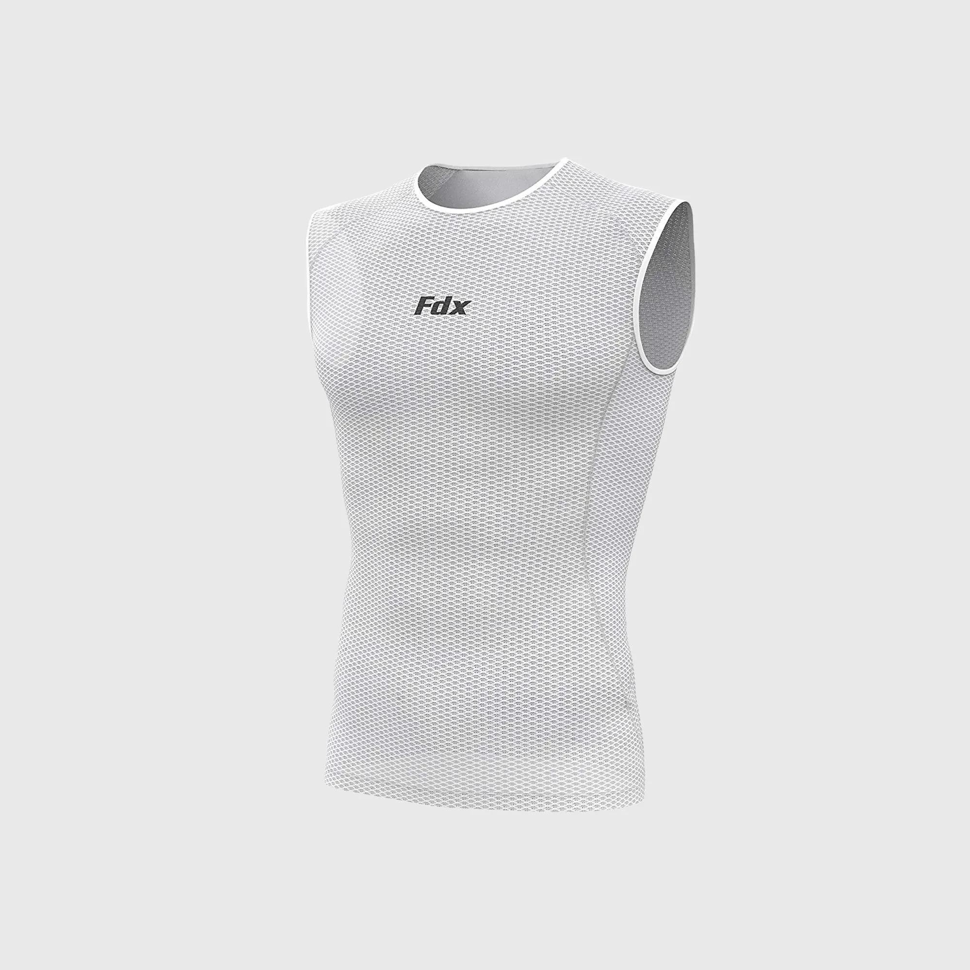 Fdx Aeroform White Men's & Boy's Sleeveless Mesh Summer Cycling Top